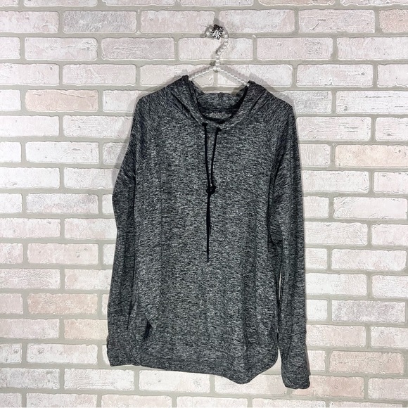 Athleta Uptempo Hoodie Sweatshirt in Charcoal Gray Size M - Picture 3 of 9